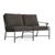 Brown Jordan Venetian Right Arm Loveseat, Textured Pewter frame with Fusion Charcoal fabric For Sale - Image 12 of 12