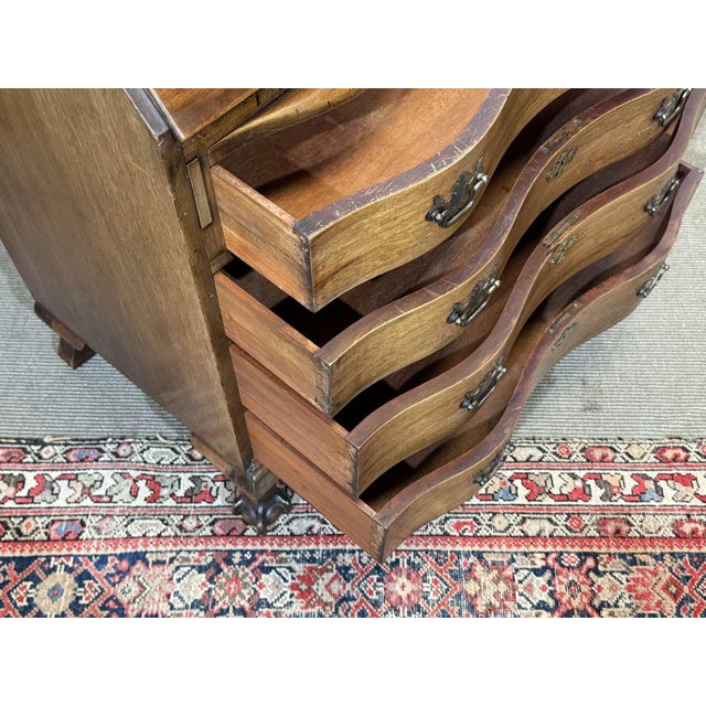English Mahogany Secretary Desk, 1930s For Sale - Image 15 of 18