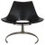 Scimitar Chair in Black Leather by Fabricius and Kastholm, 1980s For Sale