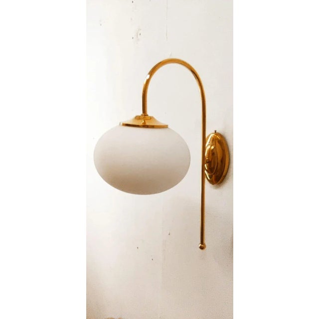 Ottone Wall Lamp with Oval White Glass For Sale - Image 15 of 15