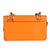 Fendi Orange Calfskin Mini Flat Baguette with Brown Strap You Strap For Sale - Image 4 of 8