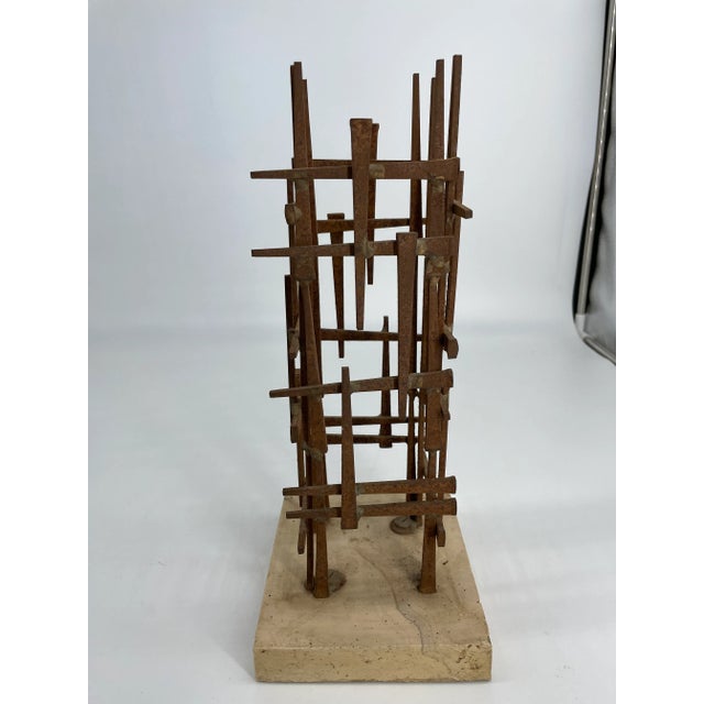 1960's Brutalist Modern Nail Sculpture by David Grossman For Sale In Greenville, SC - Image 6 of 11