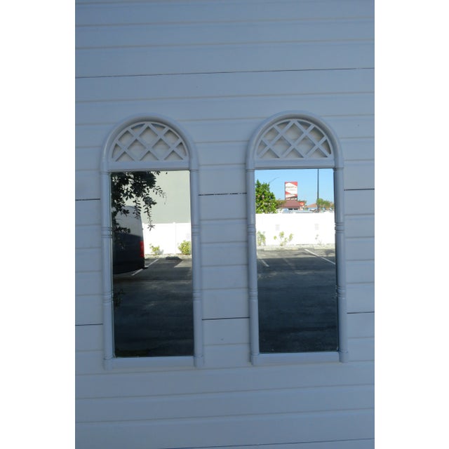 Vintage Hollywood Regency Wall Dresser Bathroom Vanity Mirrors- a Pair For Sale In Miami - Image 6 of 12