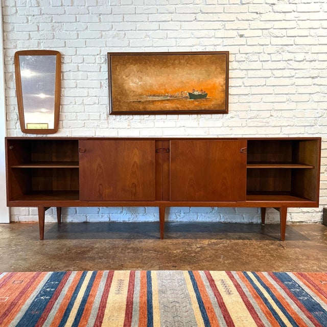 Mid 20th Century Henry Rosengren Hansen Model 49 Credenza, Teak, Denmark, 1960s For Sale - Image 5 of 12
