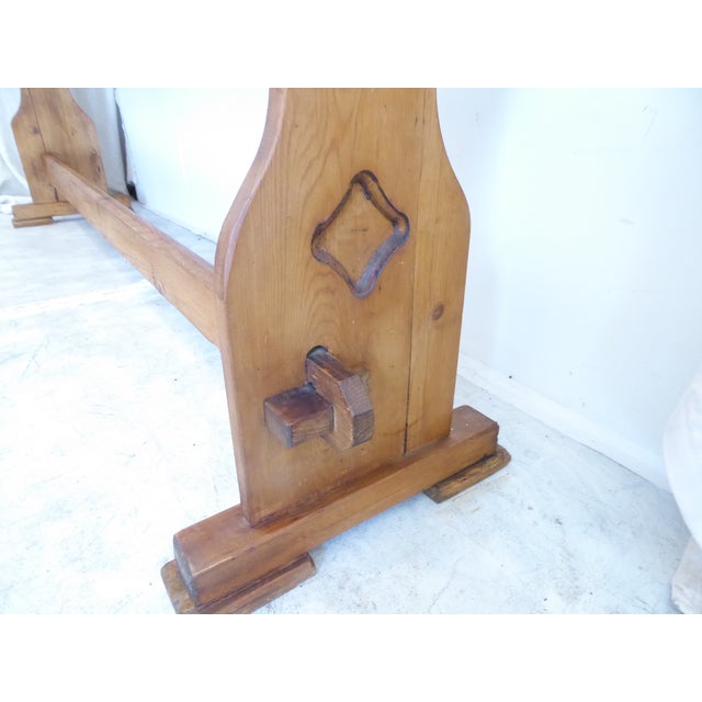 Antique Rustic Pine Console Table For Sale - Image 4 of 4