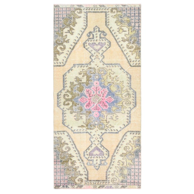 Vintage Turkish Oushak Handmade Wool Cotton Orange Runner Rug For Sale - Image 11 of 11