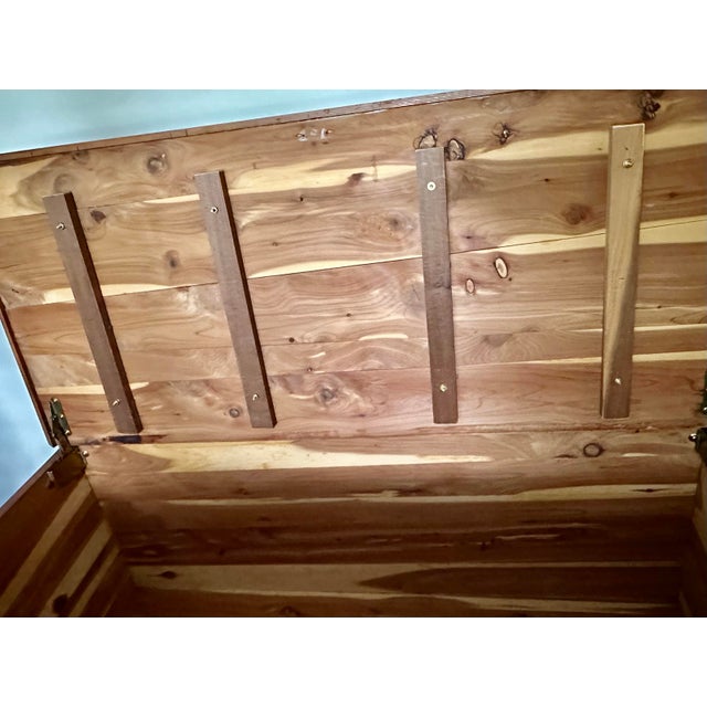 Brown Antique Early 20th Century Rustic Farmhouse or Cabin Cedar Blanket Chest For Sale - Image 8 of 12