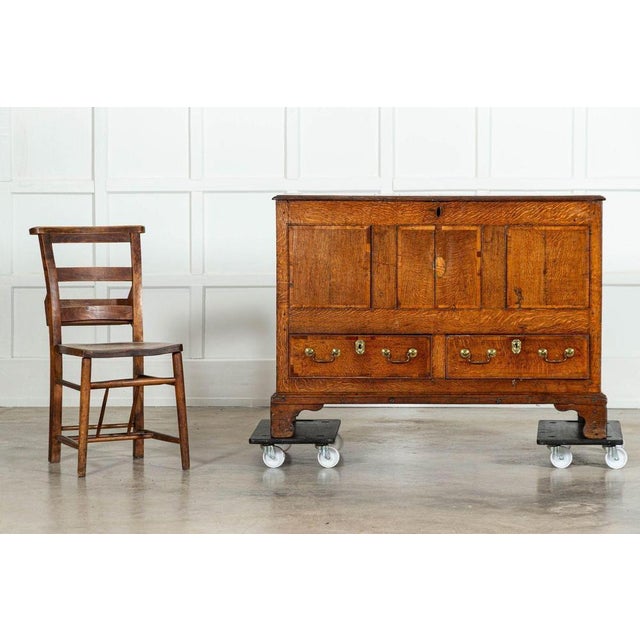 George III English Oak Mule Chest, 1780 For Sale - Image 3 of 17