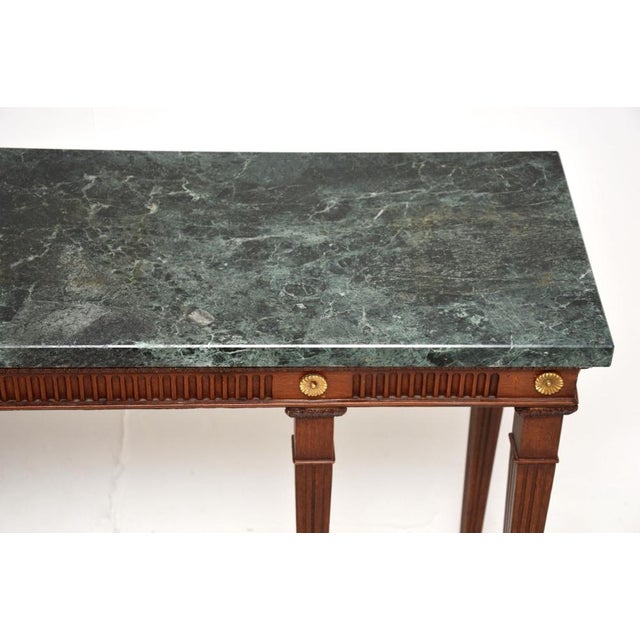 Wood Antique Georgian Marble Top Console Table, 1930s For Sale - Image 7 of 13