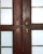 Mission Antique Chestnut 10 Light French Doors With Leaded Glass Panes - A Pair For Sale - Image 3 of 7