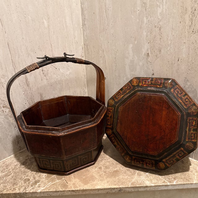 Antique 19th Century Chinese Wedding Food Basket For Sale - Image 4 of 11