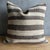 Creamy hemp rug pillow with stripes. Soft hand, linen blend backing with zipper closure. Spot cleaning is recommended, or...