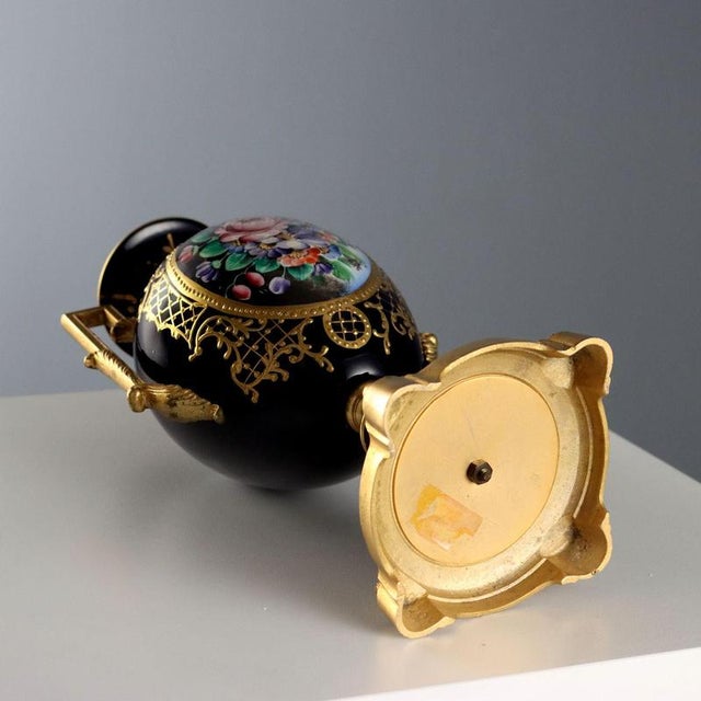 Porcelain and Gilded Bronze Vases For Sale - Image 9 of 11