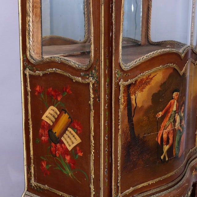 French Louis XIV Style Vernis Martin Decorated Vitrine With Ormolu C1890 For Sale - Image 17 of 18