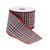 Add a bold and festive touch to your holiday decor with this 4" x 10-yard Red & Black Houndstooth Plaid Wired Cotton...