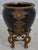 Age: Approx: 30 Years Old Details: High Quality Construction Black Porcelain Bowl Mounted w. Brass Or Bronze Condition:...