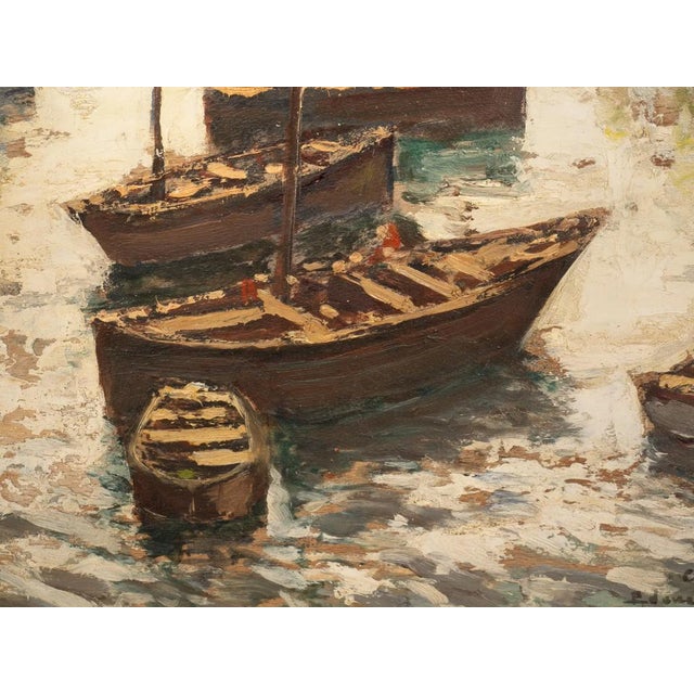 Oil on Board ”Concarneau” by Eduard Richard For Sale - Image 10 of 10