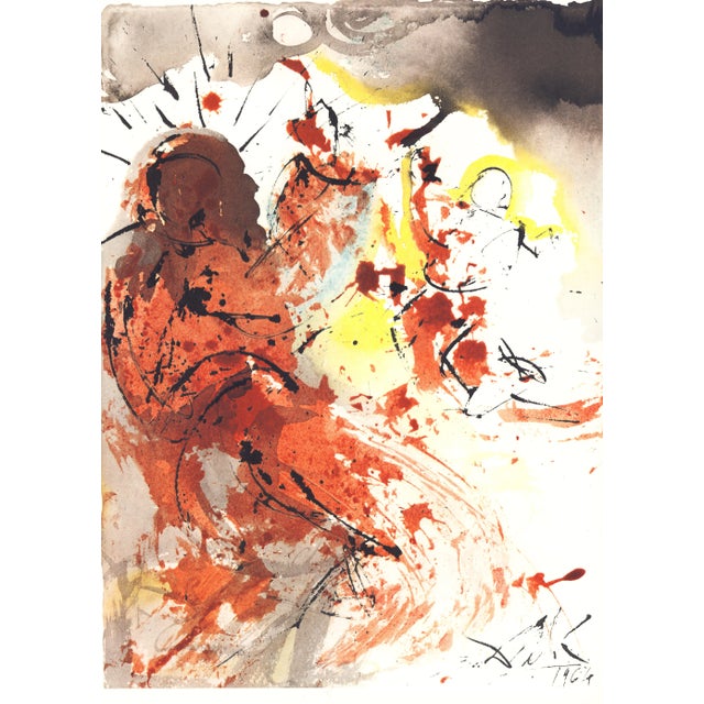 1967 Salvador Dalí Biblia Sacra Lithograph "Sanctus Hieronymus" (St. Jerome) For Sale