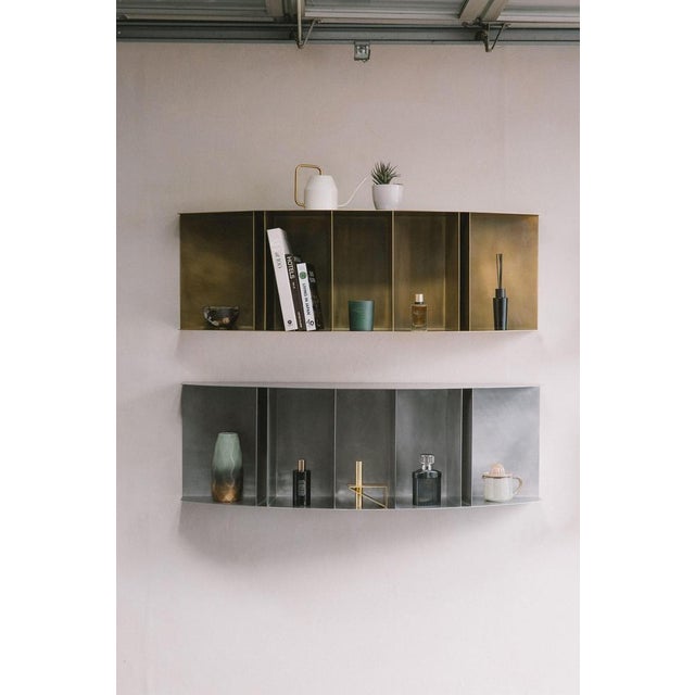 Chowa brass shelf by zincutec dimensions: w 125 x d 40 x h 30 cm materials: brass crafted from solid brass, the chowa...
