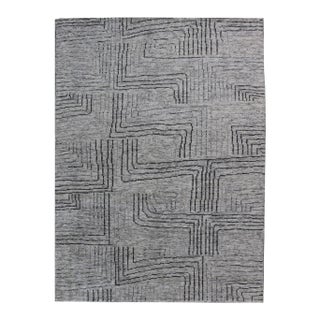 Keivan Woven Arts Hand Knotted Rug in Modern Design 6'x8'8" For Sale