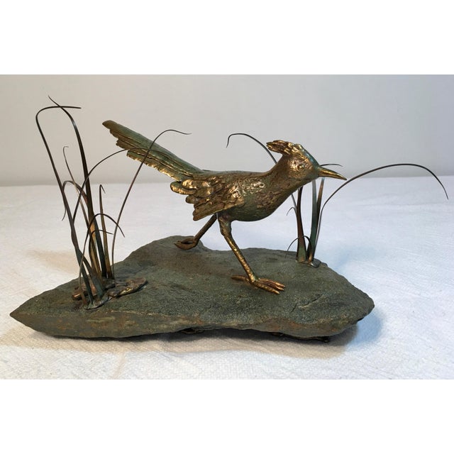 MidCentury Bronze Roadrunner Sculpture Singed Norbert Roessler Chairish