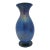 Donald Carlson Iridescent Blue Splatter Studio Art Glass Trumpet Vase For Sale