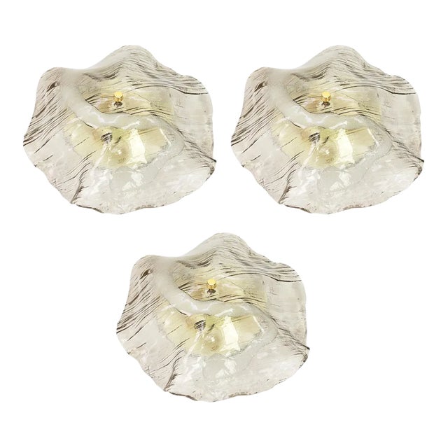 Large Flush Mount Lights from Kalmar, Austria, 1970s For Sale