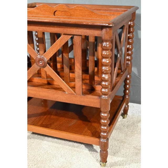 Brown Louis Philippe Magazine Rack in Mahogany For Sale - Image 8 of 18