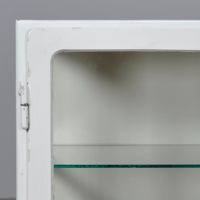 Vintage Glass and Metal Display Cabinet, 1930 For Sale - Image 9 of 13