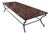 Extra Large Moroccan Brown Mosaic Table — Square Tile Design For Sale