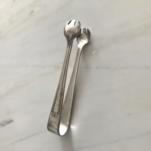 Mid-Century Modern Vintage Sheffield Sugar Tongs, 1970s For Sale - Image 3 of 6