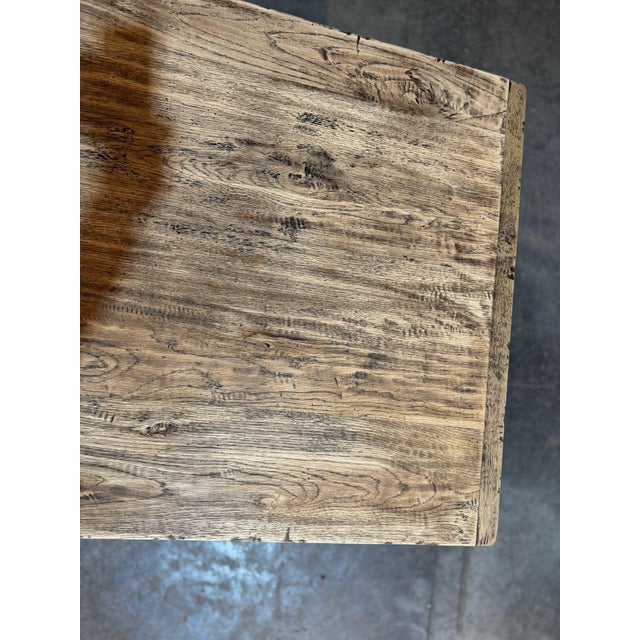 Brown French Oak Farmhouse Dining Table, 1920s For Sale - Image 8 of 18