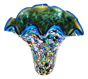 Murano Vase from Fazzoletto Millefiori, Italy