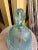 Glass Vintage Art Deco Style Aqua Bell by Fenton For Sale - Image 7 of 7
