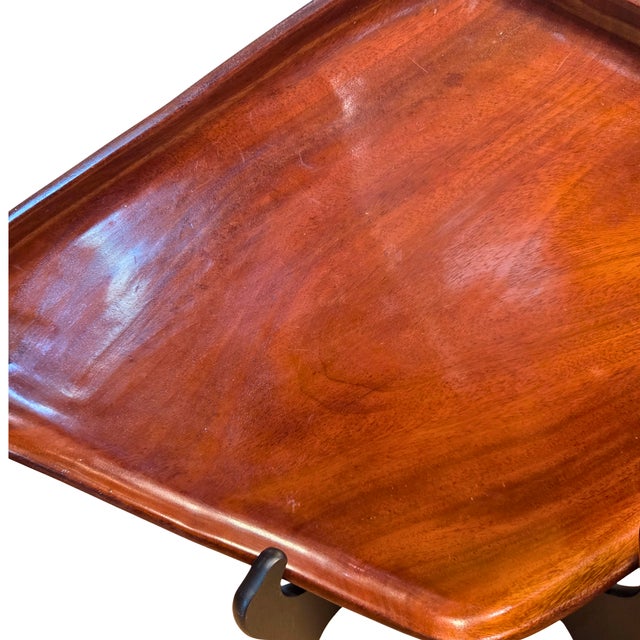 Mid 20th Century Fred Woolley Mahogany Wood Tray Set – Made in Haiti | Set of 3 Solid Mahogany For Sale - Image 5 of 11