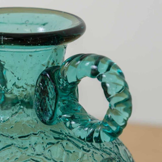 1960s French Glass Amphora Vase For Sale - Image 11 of 11