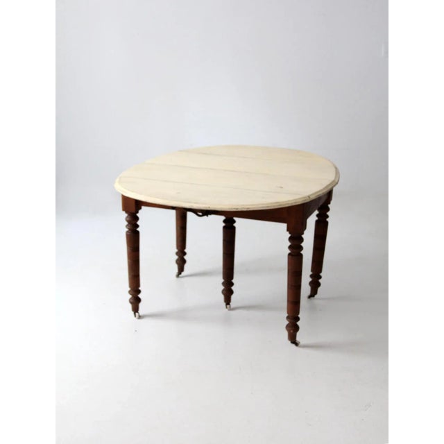 Antique Drop Leaf Table With Fifth Leg For Sale - Image 9 of 13