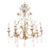 Vintage French Bagues Manner Gilt Iron and Crystal Chandelier For Sale