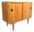 Vintage Danish Modern Teak Bar Cabinet With Sliding Doors For Sale