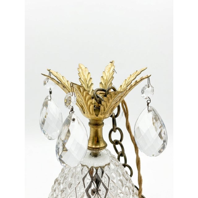 Vintage Waterford Crystal Pineapple Chandelier- Pair For Sale - Image 4 of 5