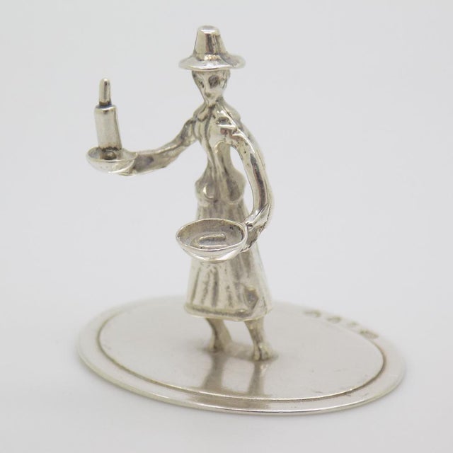 Vintage Dutch Handmade Silver Quaker Figurine, 1978 For Sale - Image 3 of 11