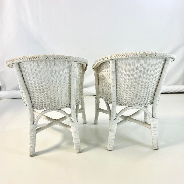 1980s Vintage Boho Chic Coastal Palecek Wicker Dining Chairs - Set of 8. For Sale - Image 11 of 18