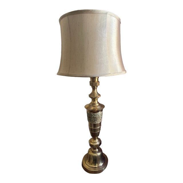 1950s Asian Brass Table Lamp James Mont Style Asian Motif Hollywood Regency For Sale