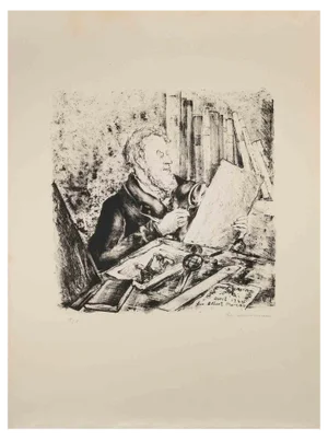Luc-Albert Moreau, Portrait of a Man, Lithograph, 1940