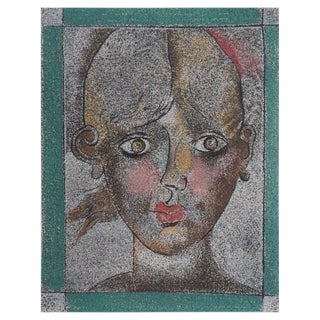 Franco Gentilini, Portrait de femme, 1978, Original Lithograph For Sale