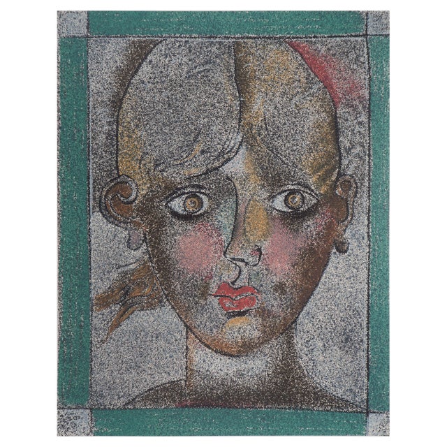 Franco Gentilini, Portrait de femme, 1978, Original Lithograph For Sale