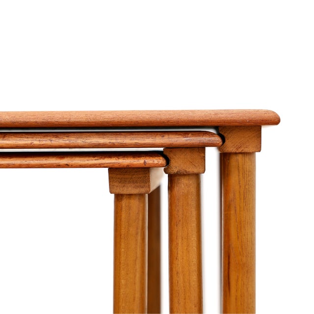 Wood 1960s Mid Century Danish Nest of Tables For Sale - Image 7 of 11
