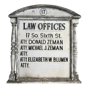 Vintage Mid 20th Century Wooden Sign