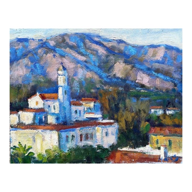 Santa Barbara Hills - Oil Landscape Santa Ynez Mountains For Sale