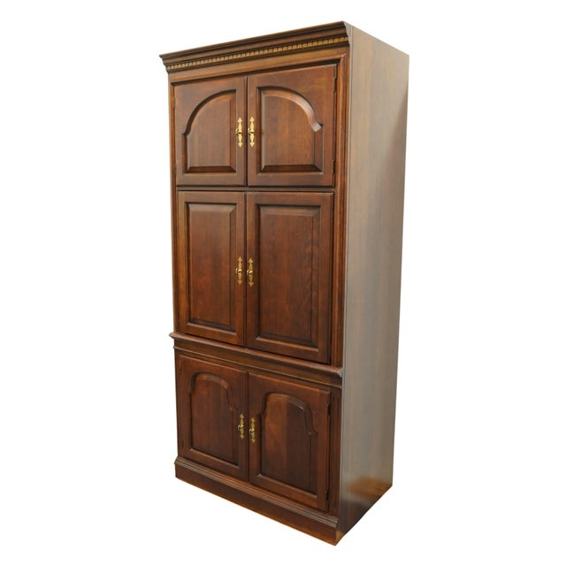 Traditional Pennsylvania House Solid Cherry Traditional Style 36" Wall Unit / Media Armoire For Sale - Image 3 of 13
